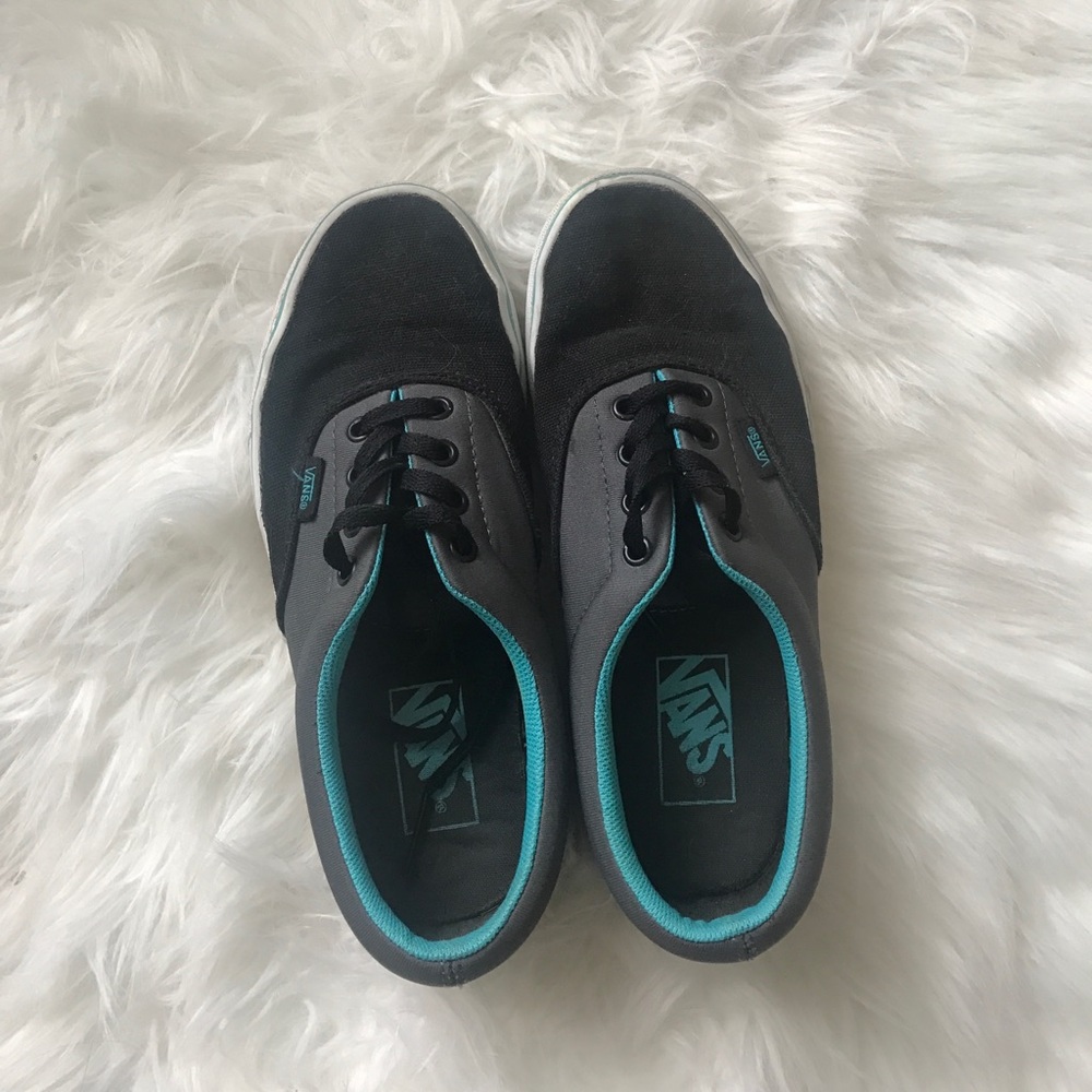 Black/Teal Vans